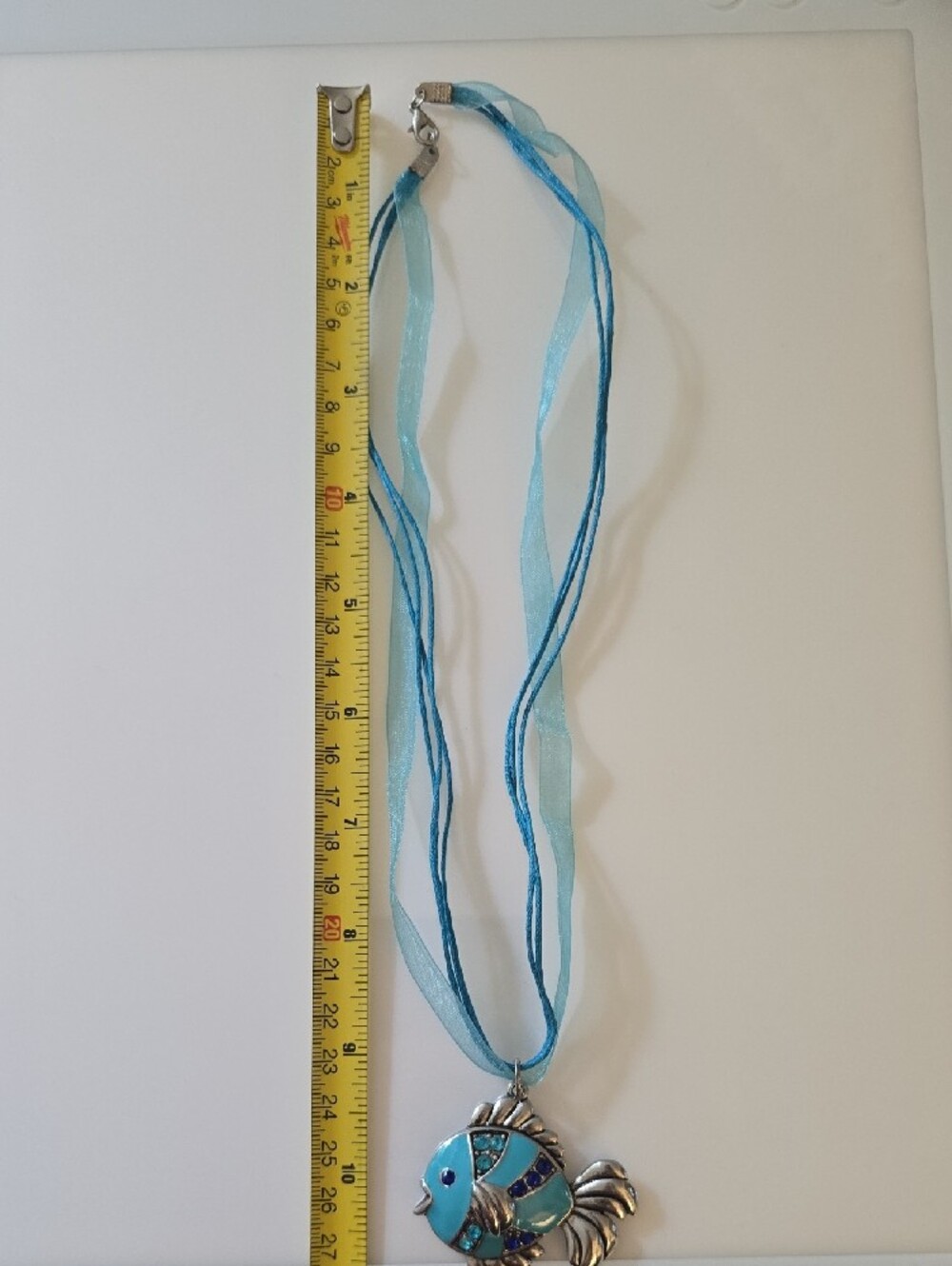 Blue Fish Pendant Necklace - Picture 3 of 6